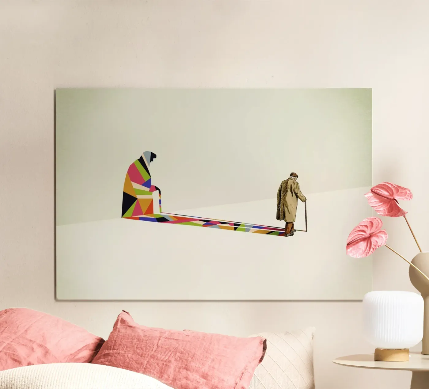 Walking Shadow - Old Man poster by Jason Ratliff