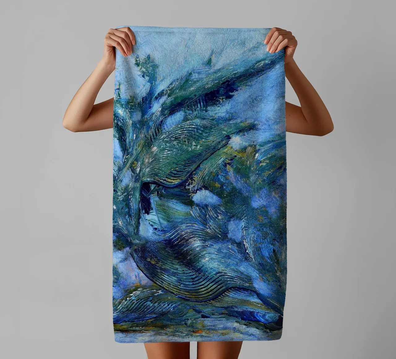 AQUATIC DREAM asciugamano da bagno da Thierry Vobmann Abstract painting