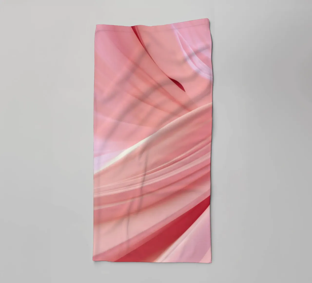 Modern Abstract Waves Texture Blush Pink towel by Modern Muse