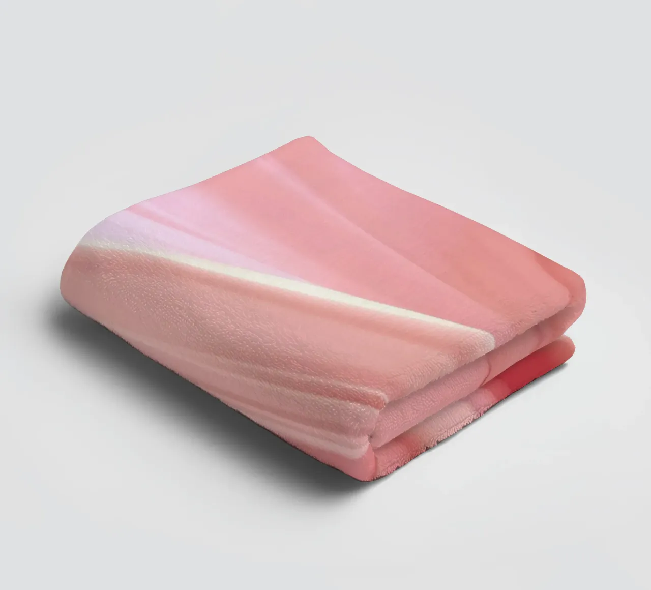 Modern Abstract Waves Texture Blush Pink towel by Modern Muse