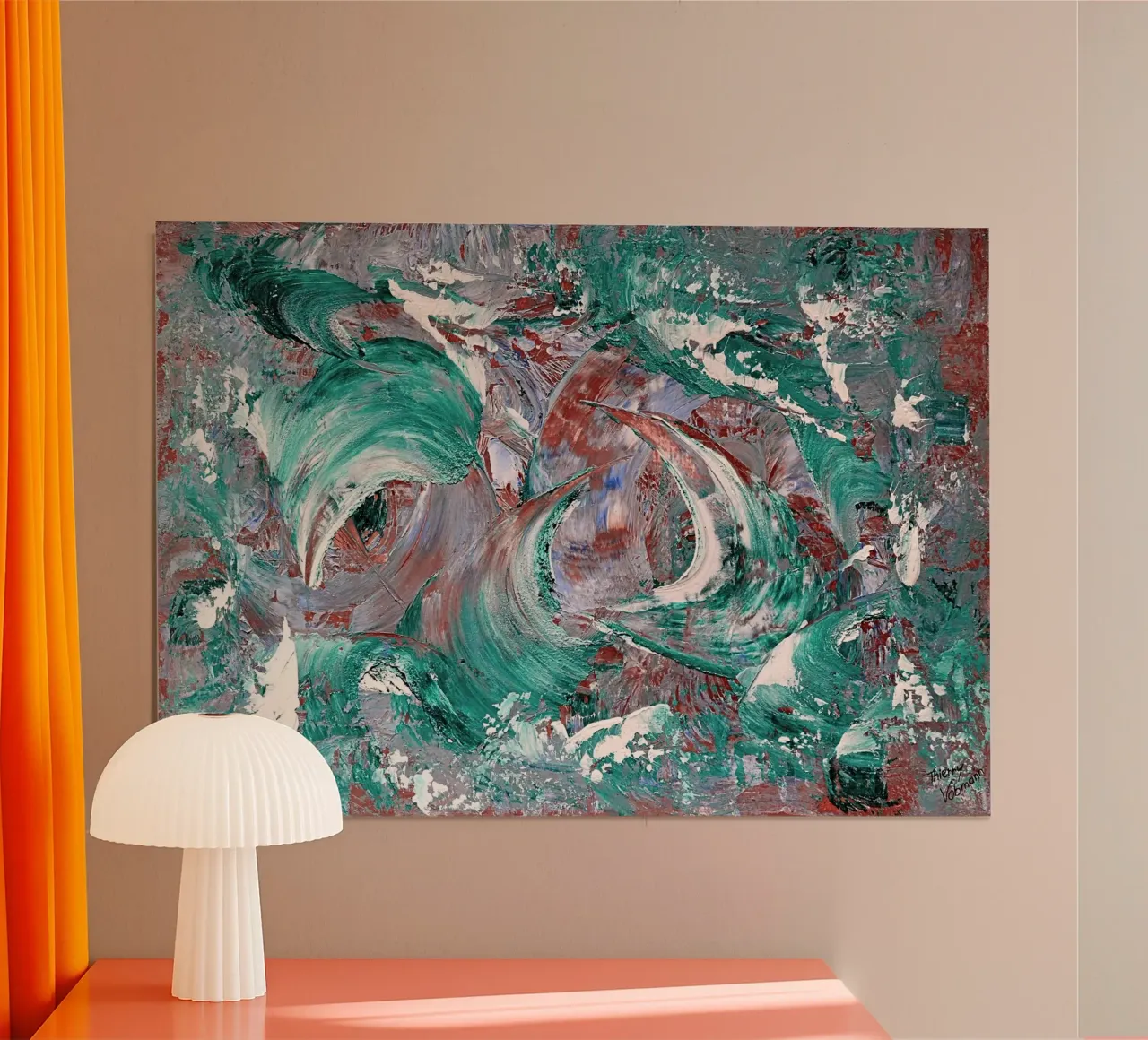 AQUATIC SHOW carta hahnemühle da Thierry Vobmann Abstract painting