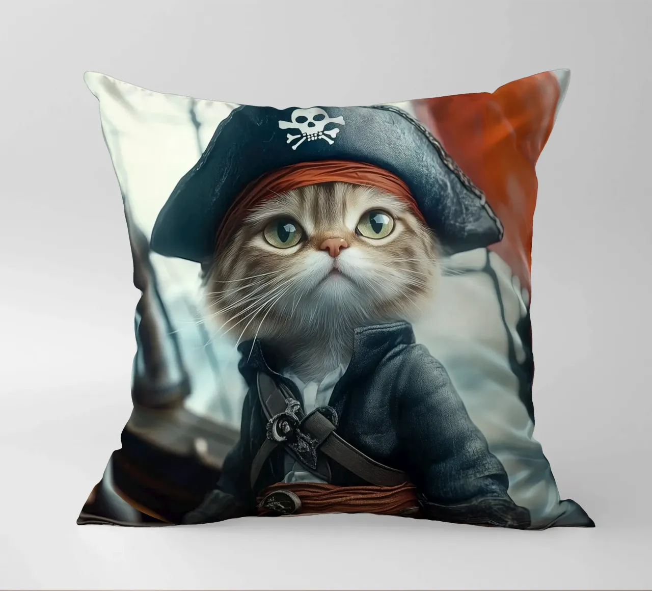 He is a pirate No. 02 cuscino da lazydaypaper