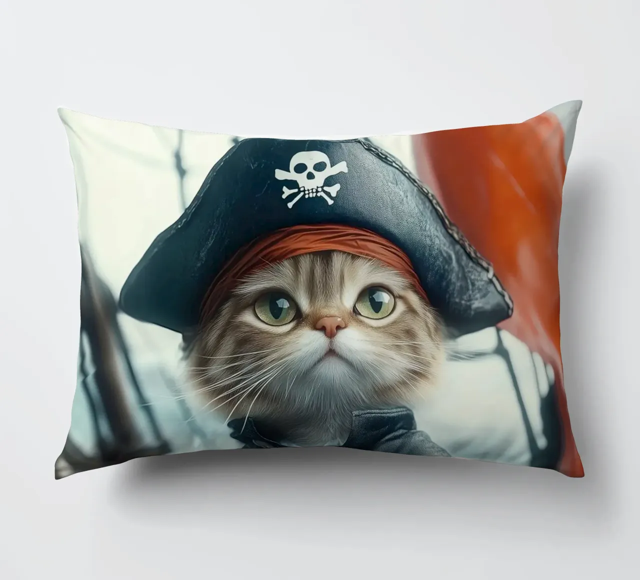 He is a pirate No. 02 cuscino da lazydaypaper
