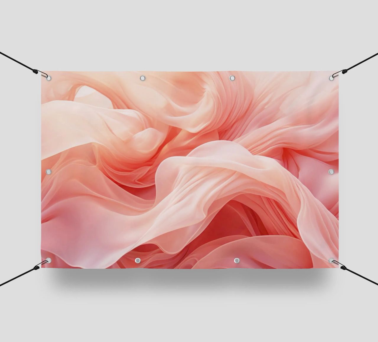 Ethereal Soft Peach Fluid Dreams bâche pvc de Modern Muse