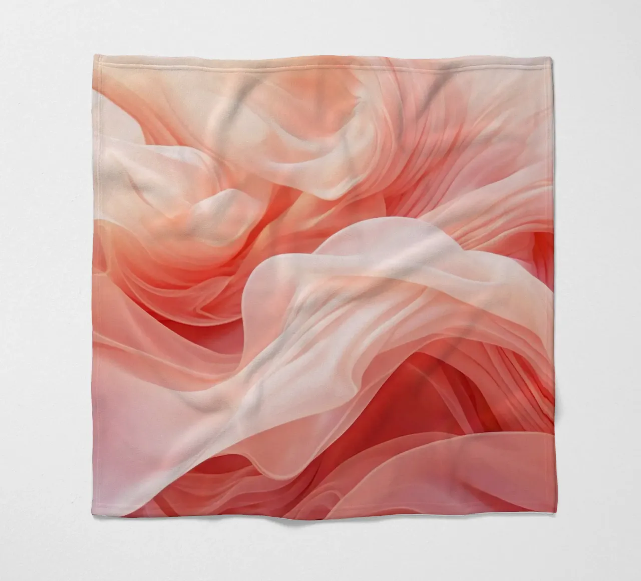 Ethereal Soft Peach Fluid Dreams Fleecedecke von Modern Muse
