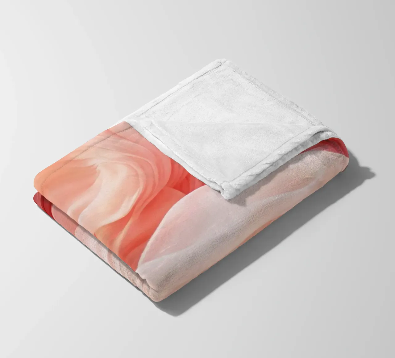 Ethereal Soft Peach Fluid Dreams Fleecedecke von Modern Muse