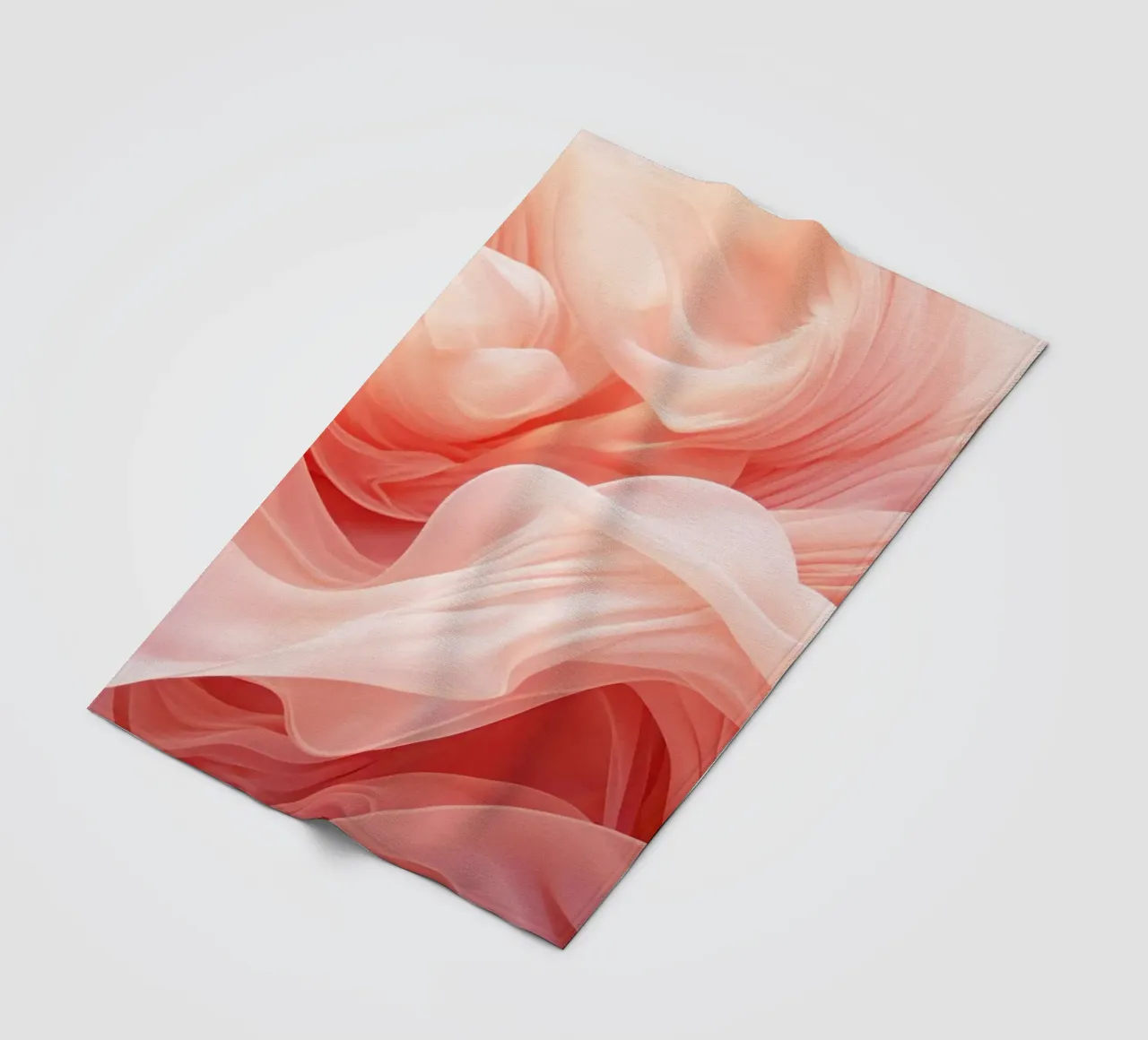 Ethereal Soft Peach Fluid Dreams Fleecedecke von Modern Muse