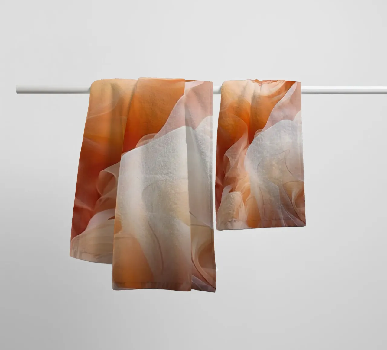 Ethereal Soft Peach Fluid Dreams towel by Modern Muse