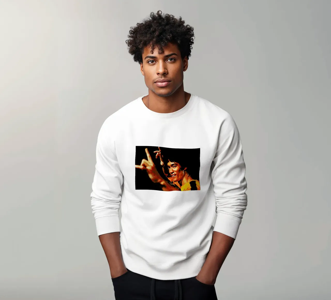 Bruce Lee in 'Game of Death' felpa da Gallery Print and Art Limited