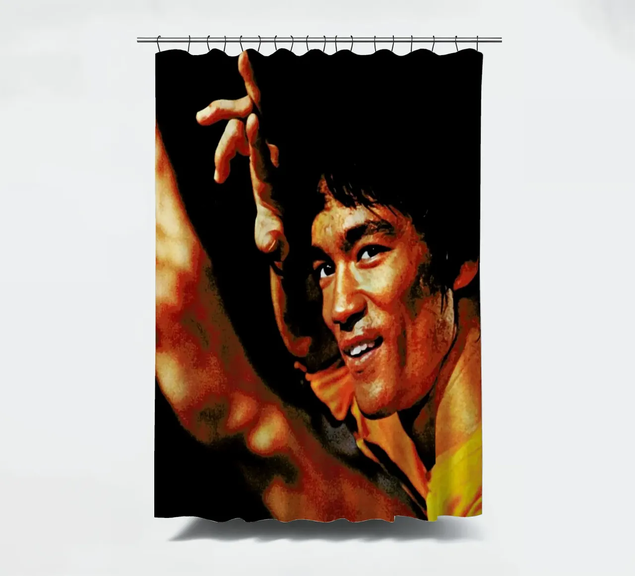 Bruce Lee in 'Game of Death' tenda da doccia da Gallery Print and Art Limited