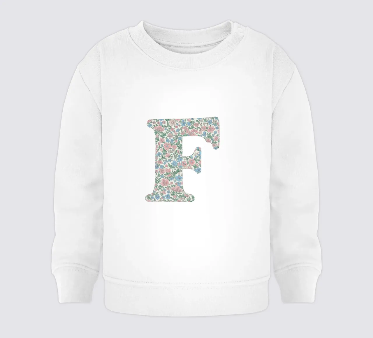 Floral F felpa neonato da KidzStudio