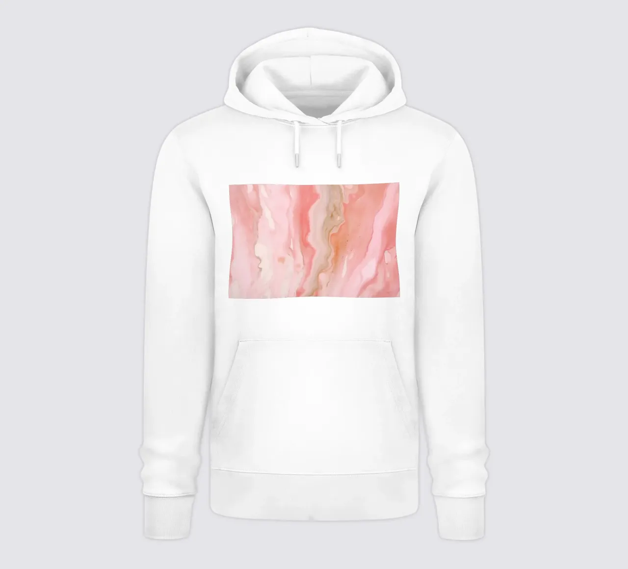 Marmo di lusso rosa confetto felpa con cappuccio da Modern Muse