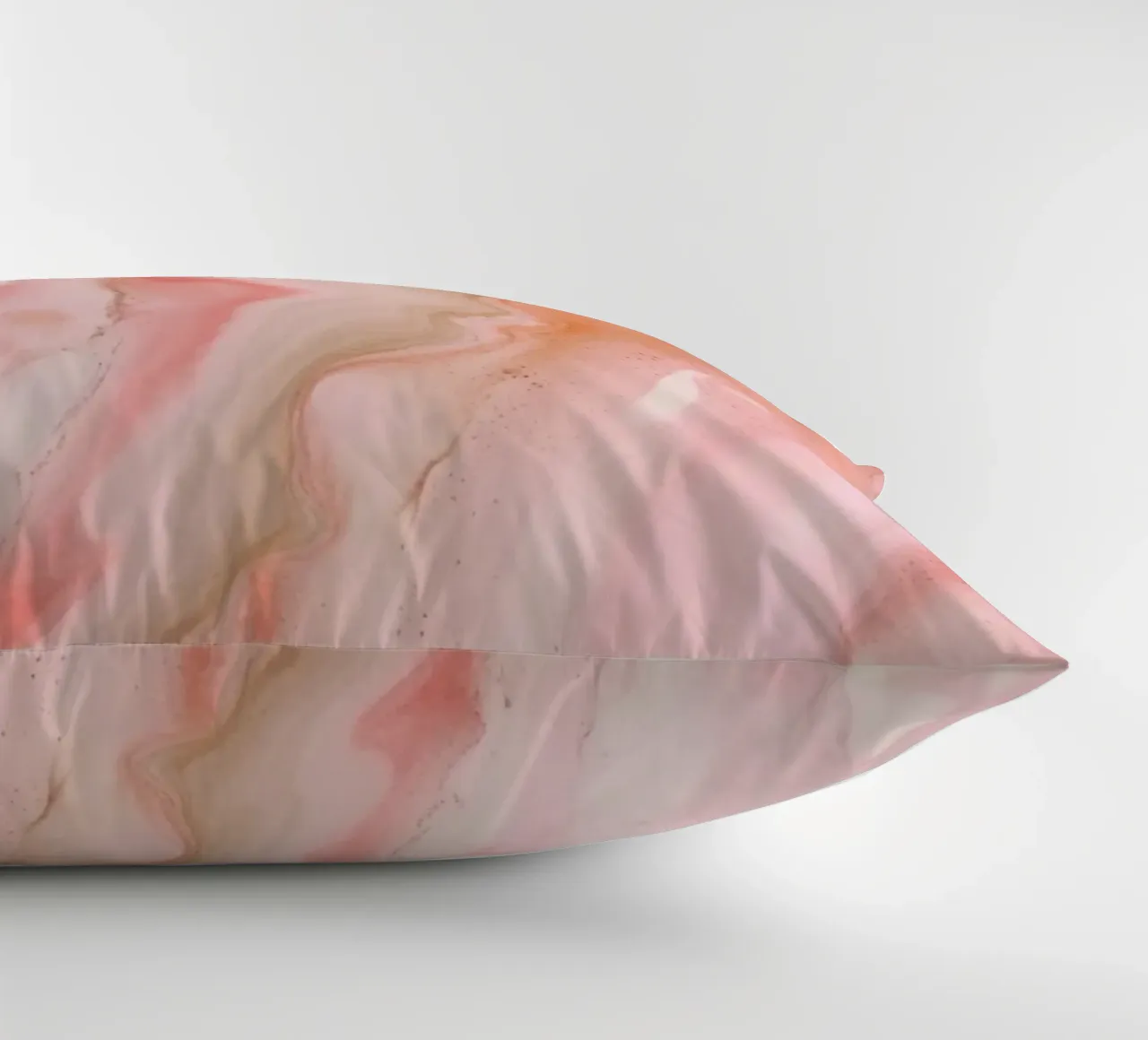 Luxuriöser Marmor Blush Pink Kissen von Modern Muse