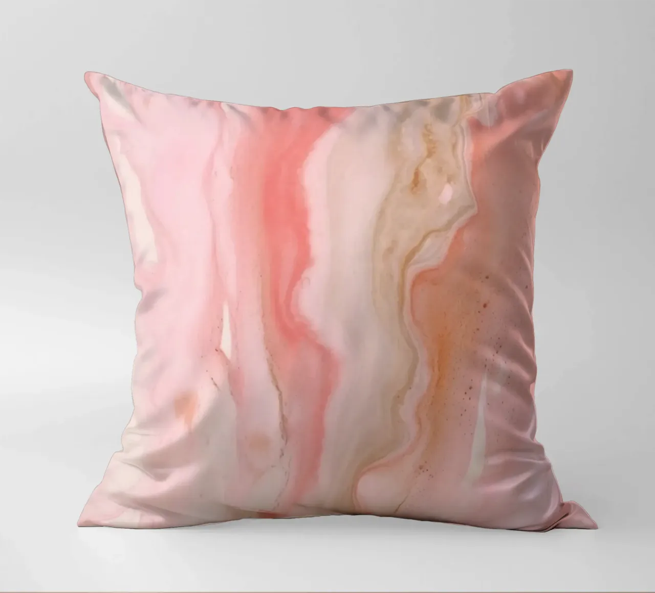 Luxuriöser Marmor Blush Pink Kissen von Modern Muse