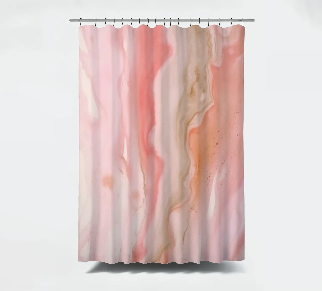 Luxuriöser Marmor Blush Pink Duschvorhang von Modern Muse