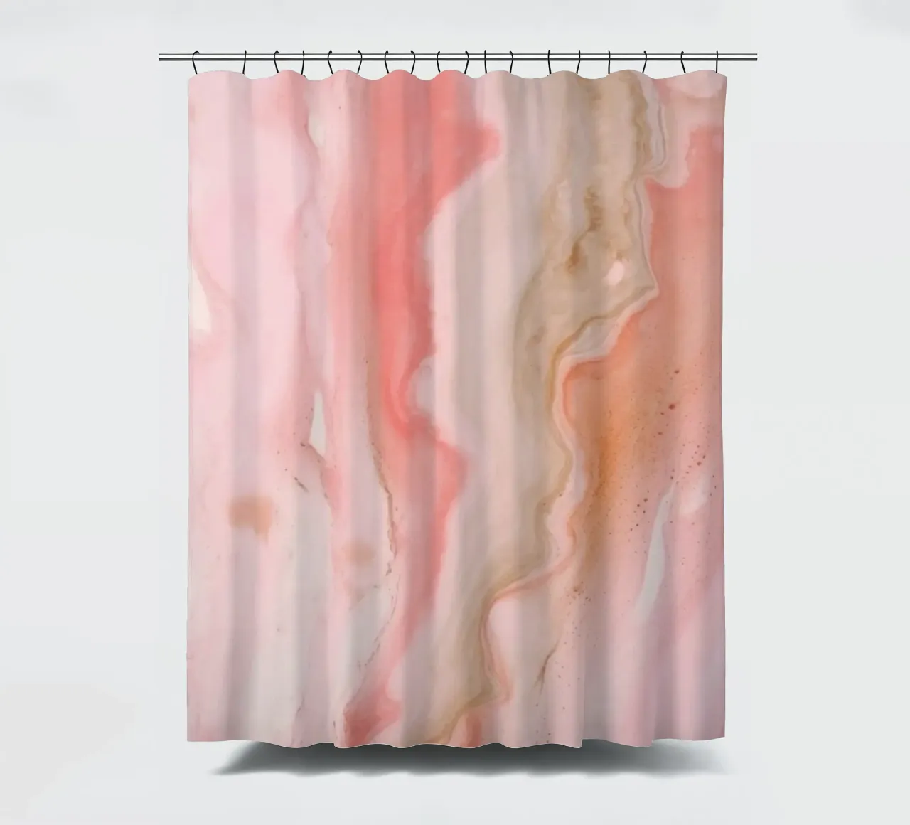 Luxuriöser Marmor Blush Pink Duschvorhang von Modern Muse