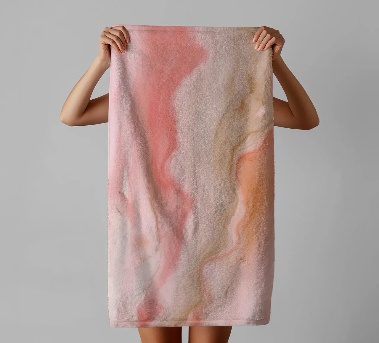 Luxury Marble Blush Pink towel by Modern Muse