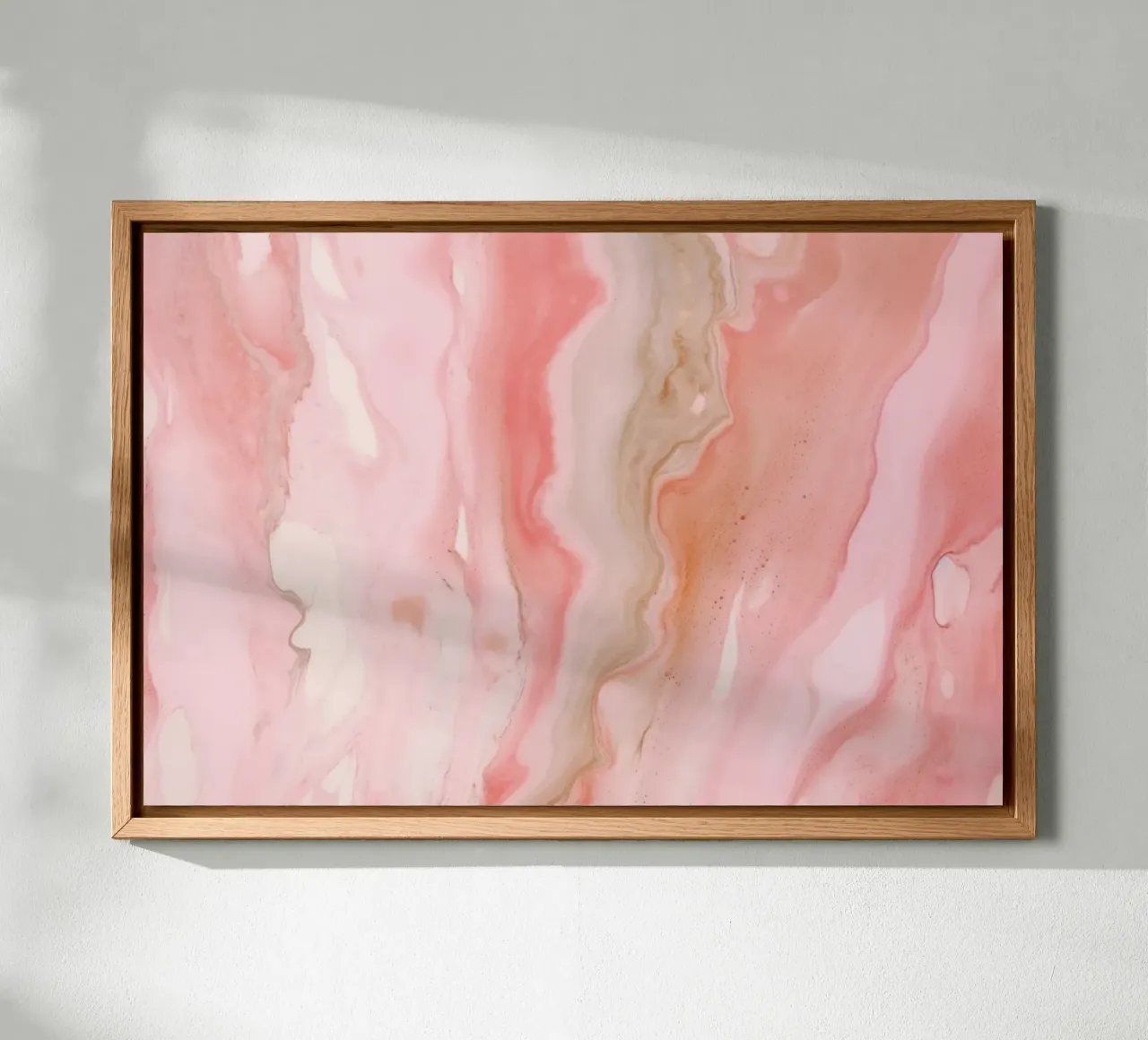 Luxury Marble Blush Pink alu-dibond by Modern Muse