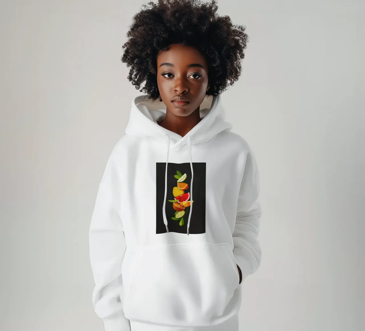 Frutta 7 scala felpa con cappuccio da LeaDArt