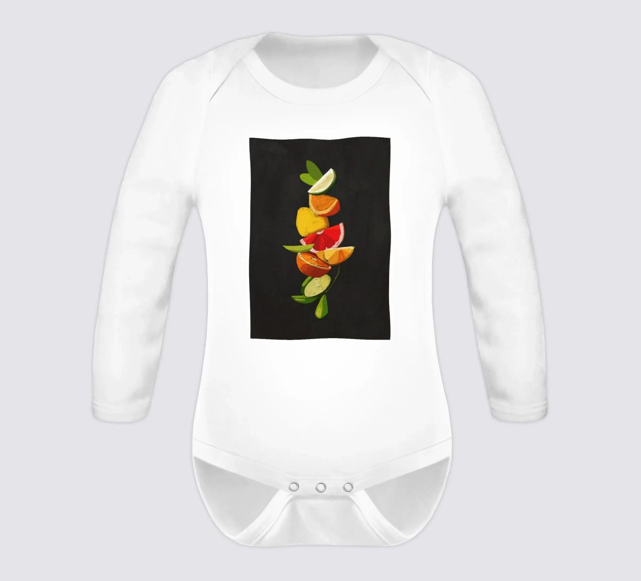 Frutta 7 scala body neonato maniche lunghe da LeaDArt