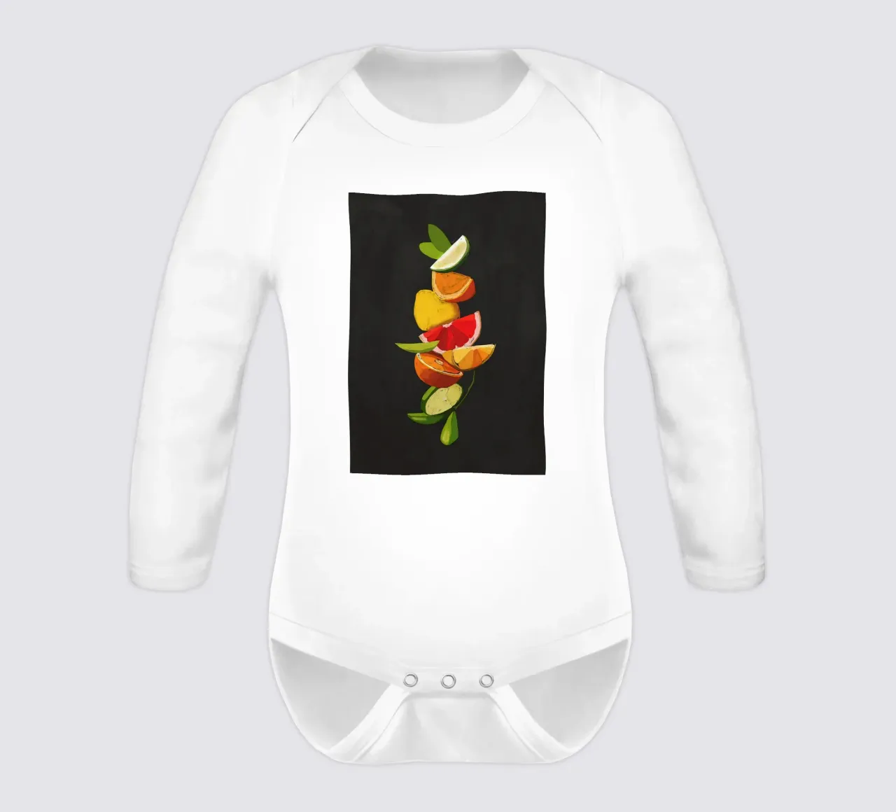 Frutta 7 scala body neonato maniche lunghe da LeaDArt