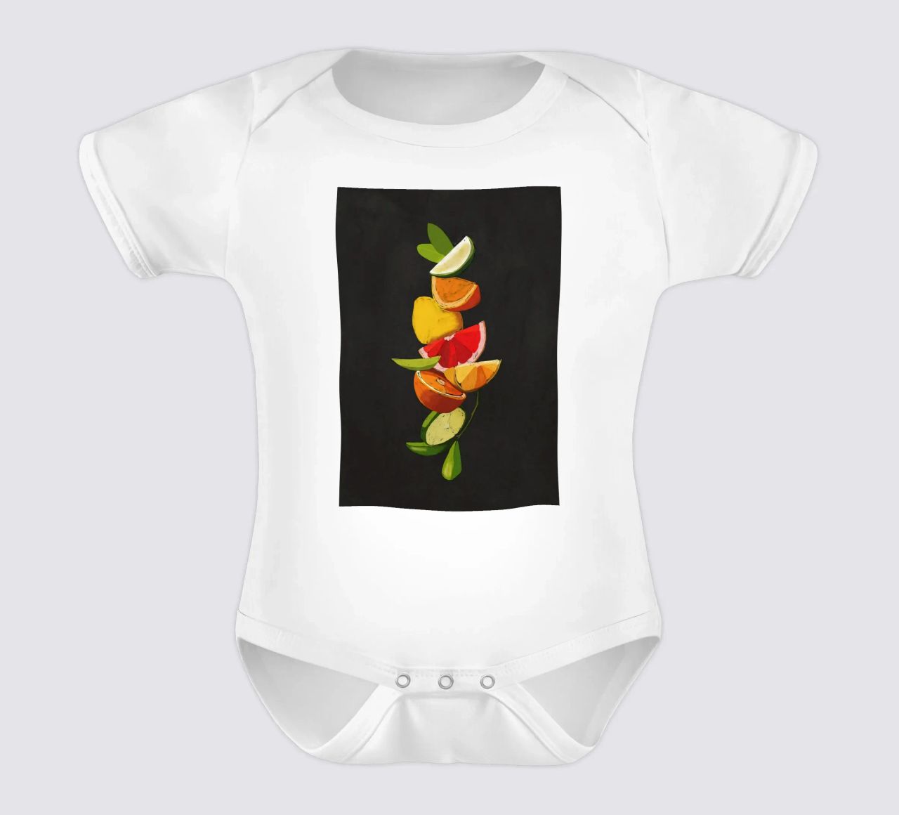Frutta 7 scala body neonato maniche corte da LeaDArt