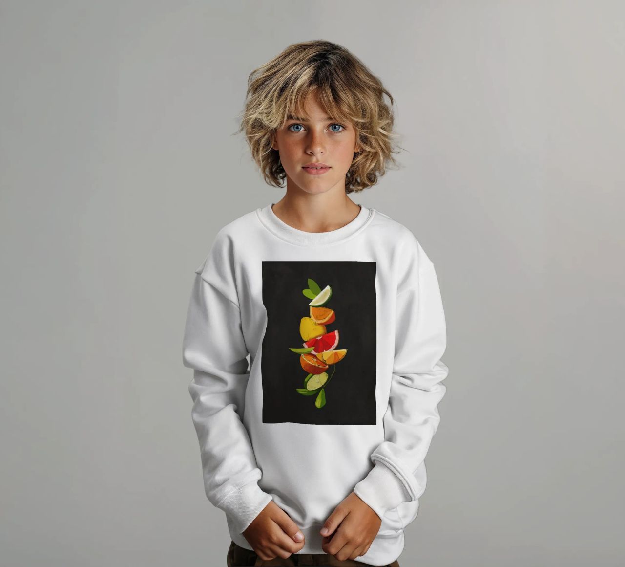Frutta 7 scala felpa bambino da LeaDArt