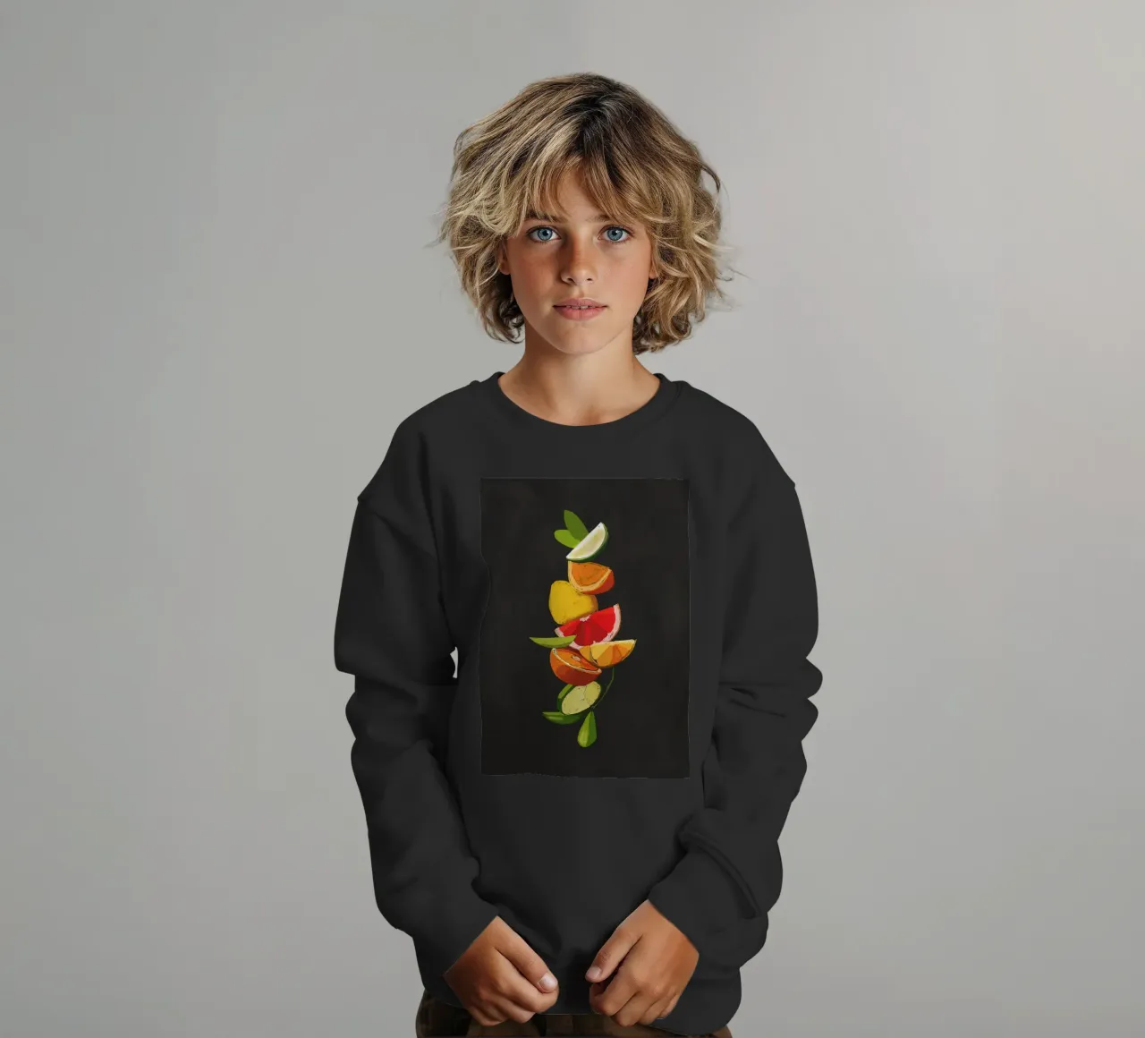 Frutta 7 scala felpa bambino da LeaDArt