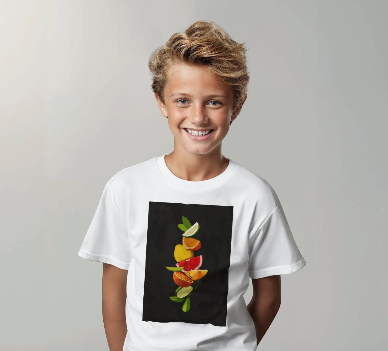 Frutta 7 scala t-shirt bambini da LeaDArt