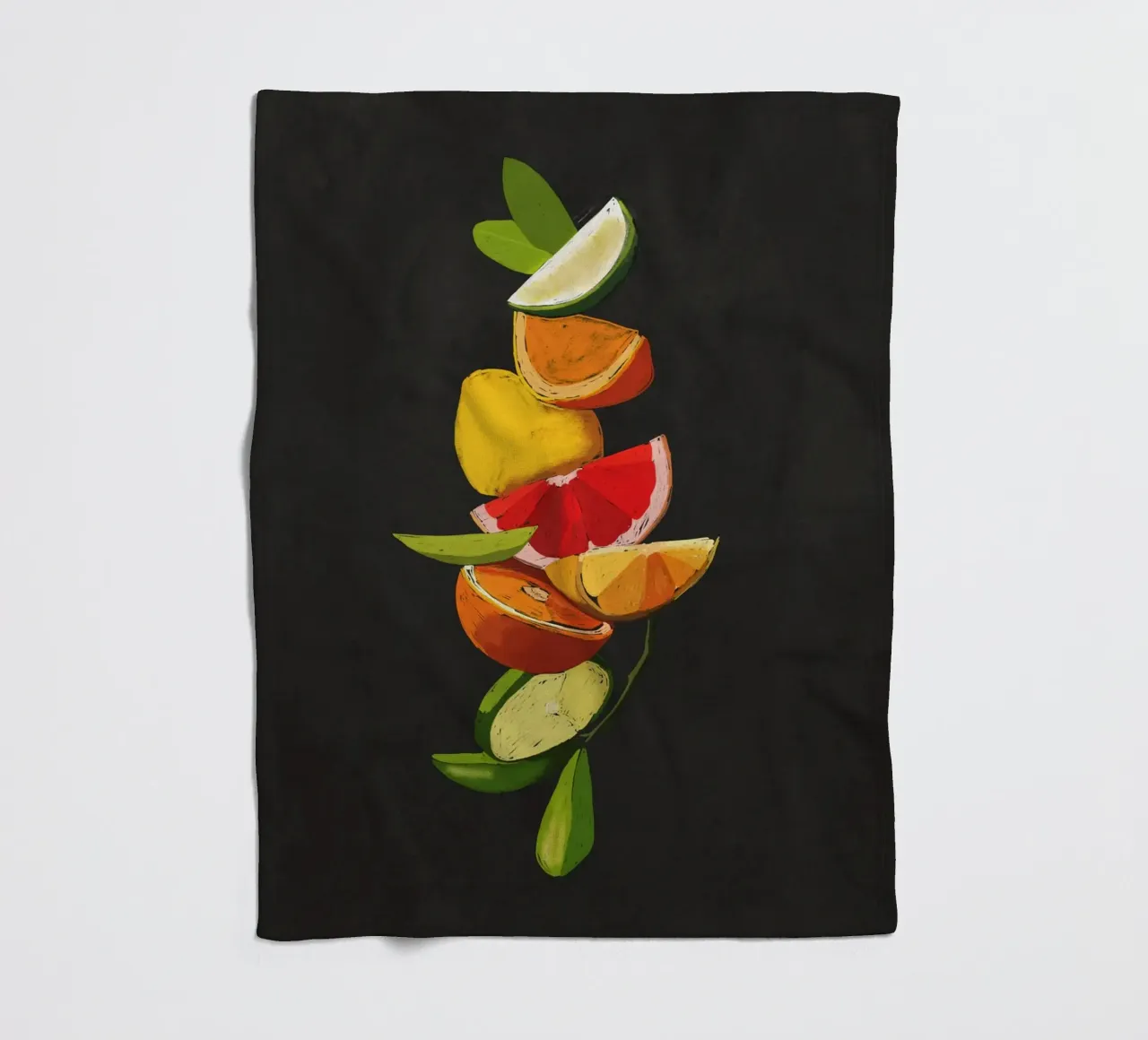 Waage Fruit 7 Fleecedecke von LeaDArt