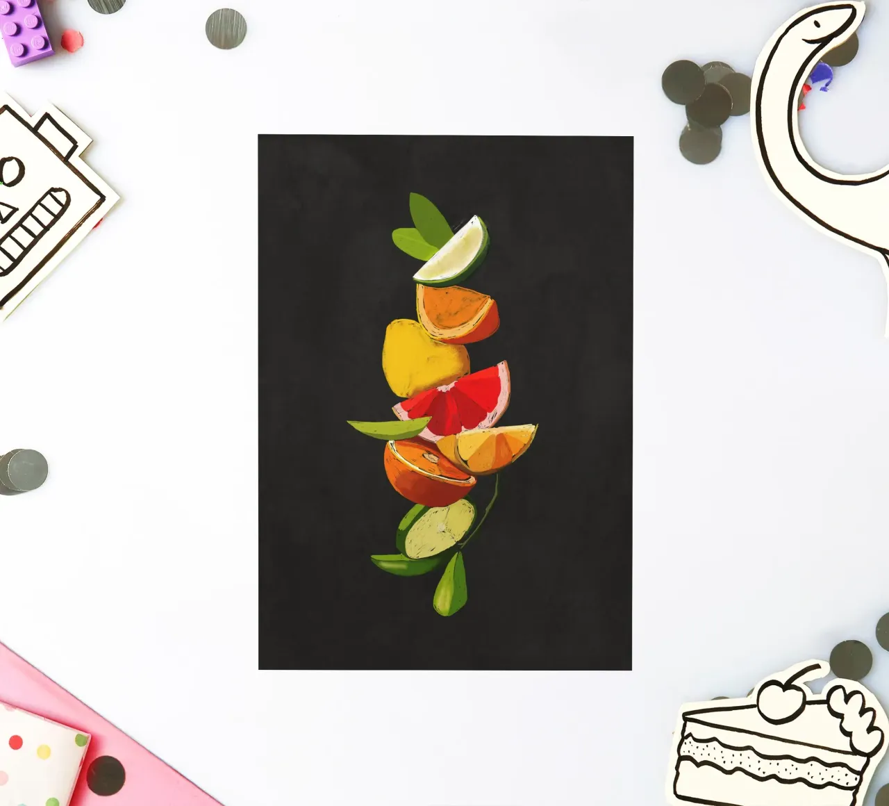 Frutta 7 scala adesivo da LeaDArt