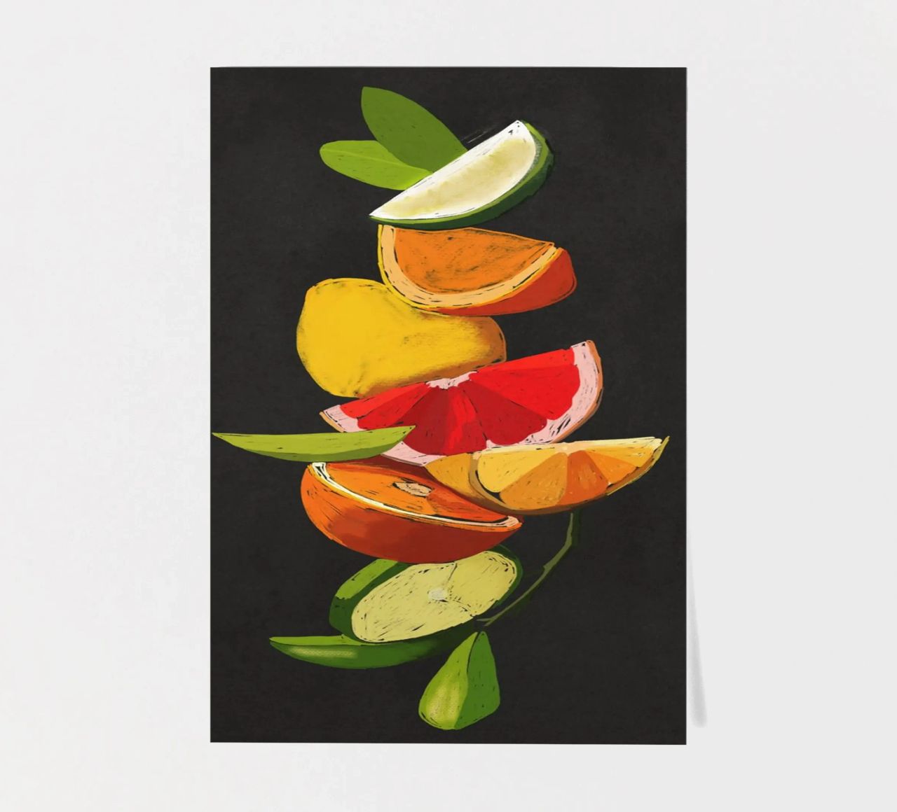 Frutta 7 scala foglio adesivo da LeaDArt