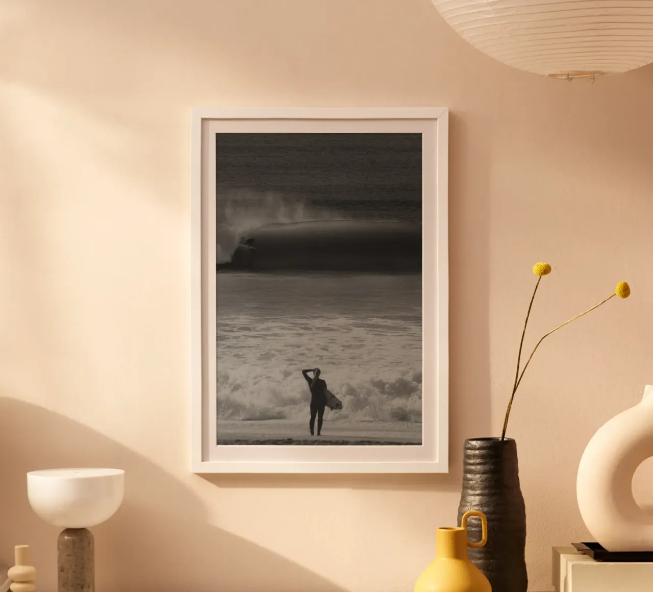 Admiration - Stampa fotografica retro Surf per gli amanti dell'oceano poster con telaio in legno da Barefoot Visuals