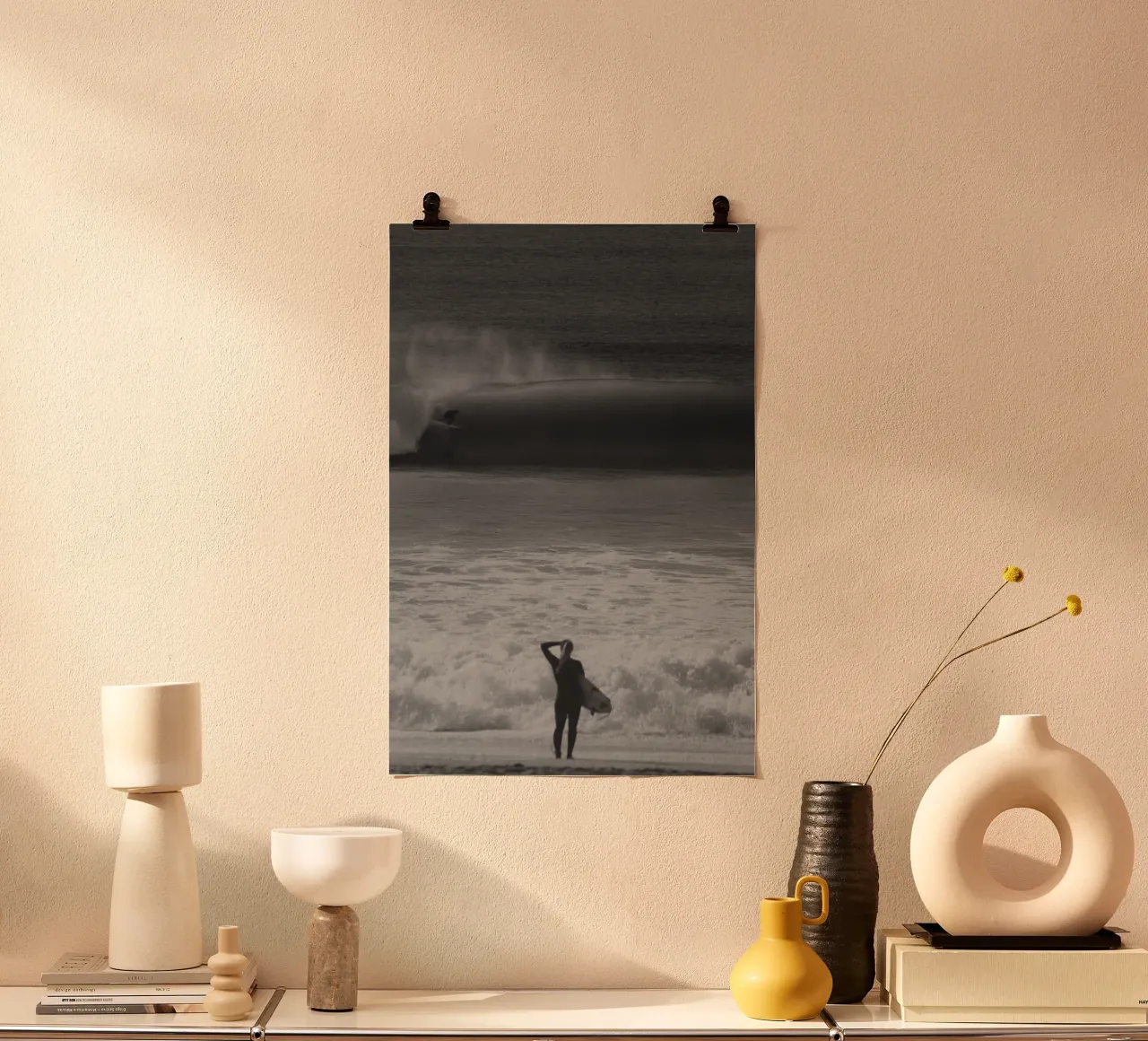 Admiration - Stampa fotografica retro Surf per gli amanti dell'oceano poster con telaio in legno da Barefoot Visuals