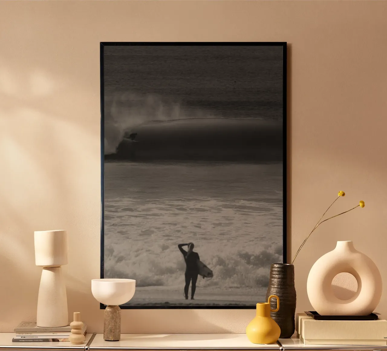 Admiration - Stampa fotografica retro Surf per gli amanti dell'oceano poster con telaio in legno da Barefoot Visuals