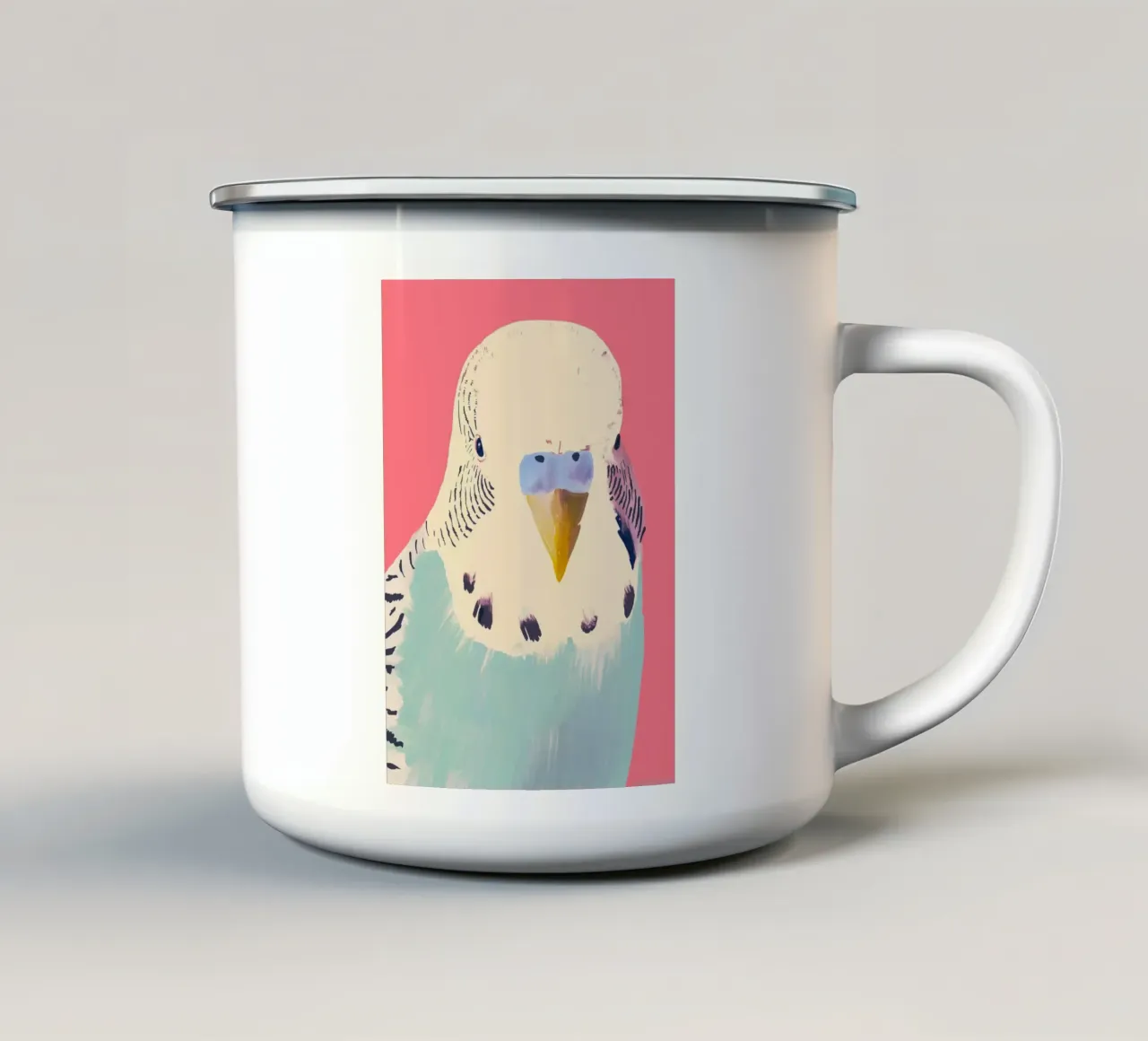 Parrot 5 tazza in smalto da LeaDArt