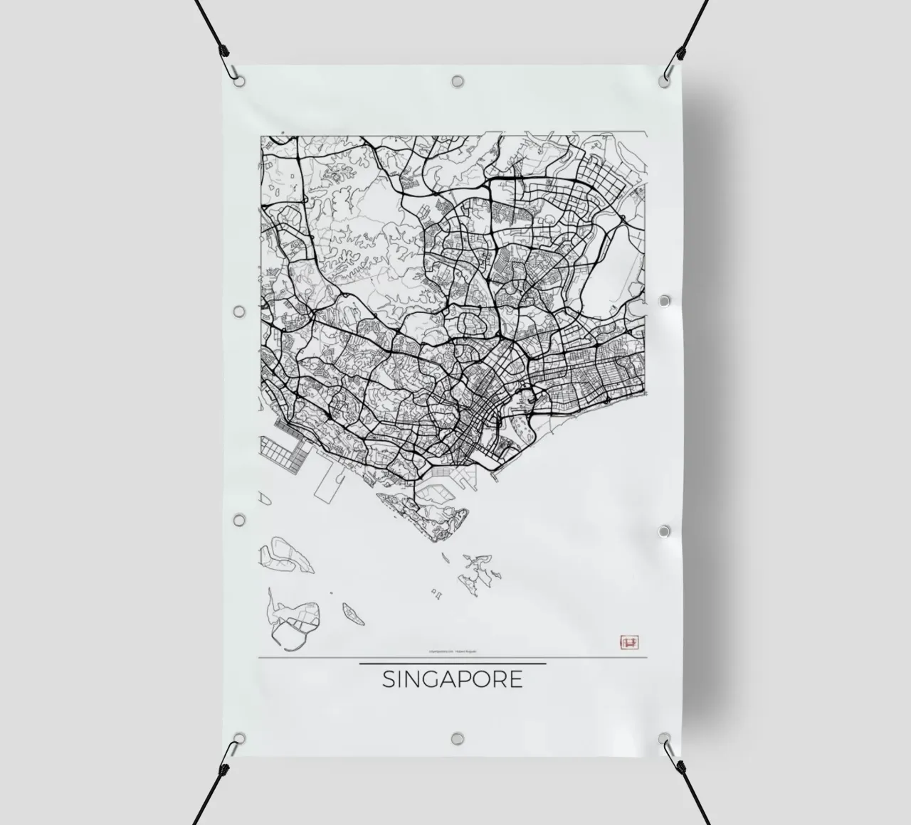 Singapore Minimal telo in pvc da Hubert Roguski