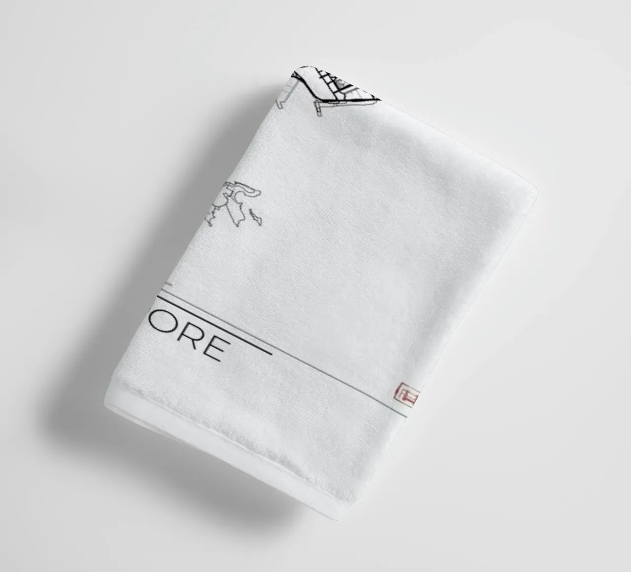 Singapore Minimal asciugamano da bagno da Hubert Roguski