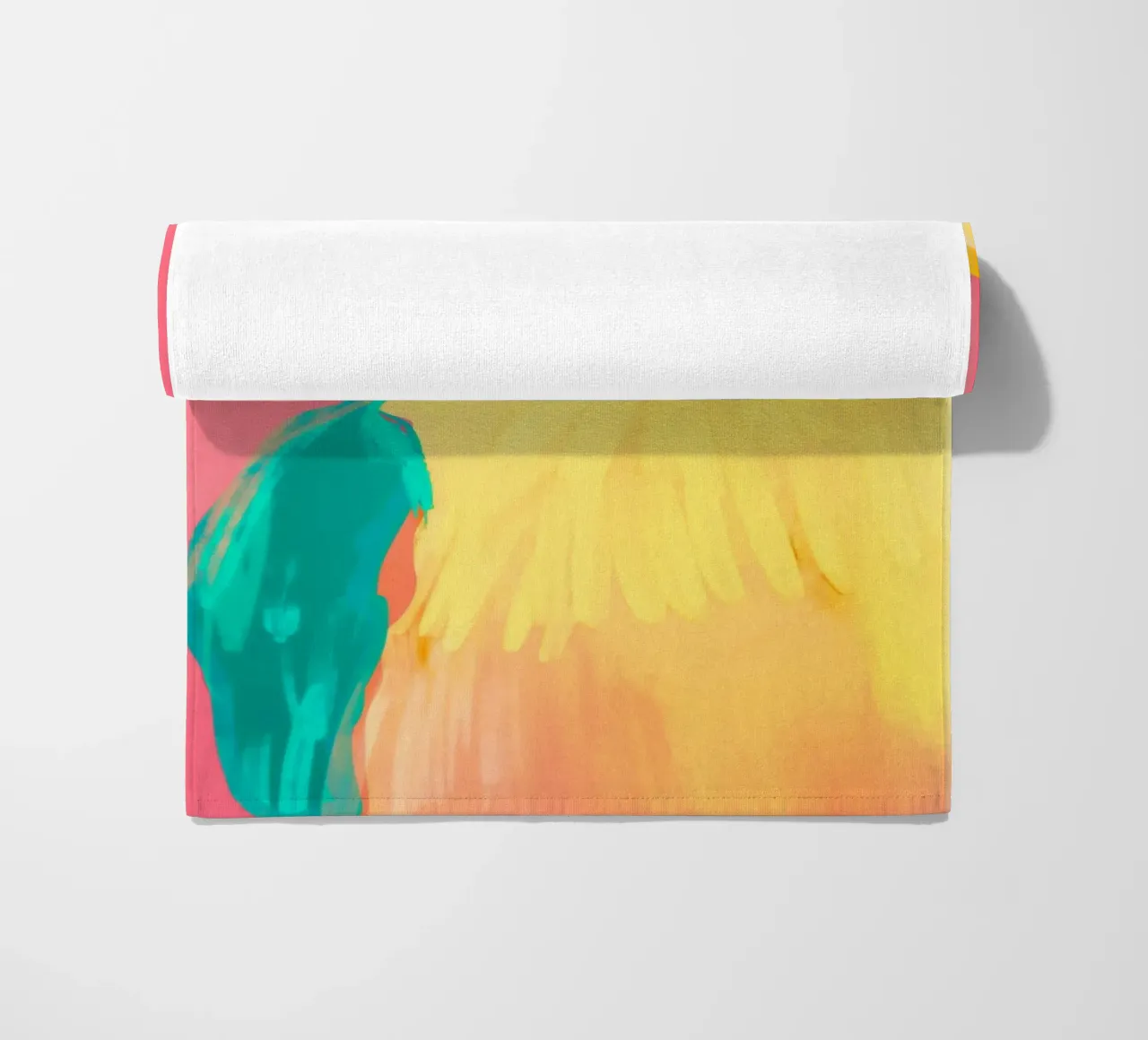 Parrot 4 beach towel by LeaDArt