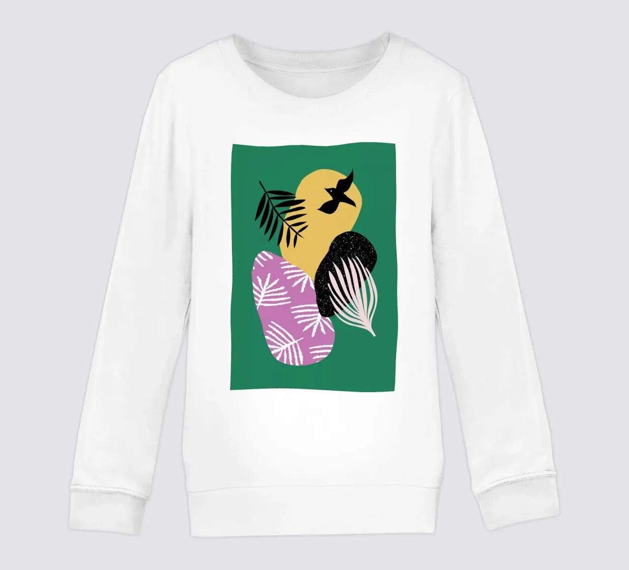 Tropical Bird in Green felpa bambino da Linda Gobeta