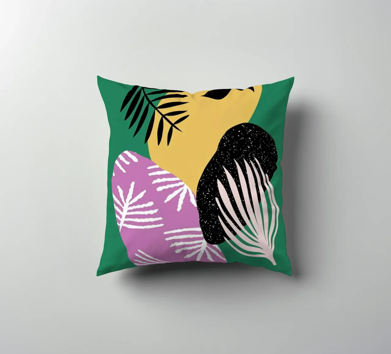 Tropical Bird in Green cuscino da Linda Gobeta