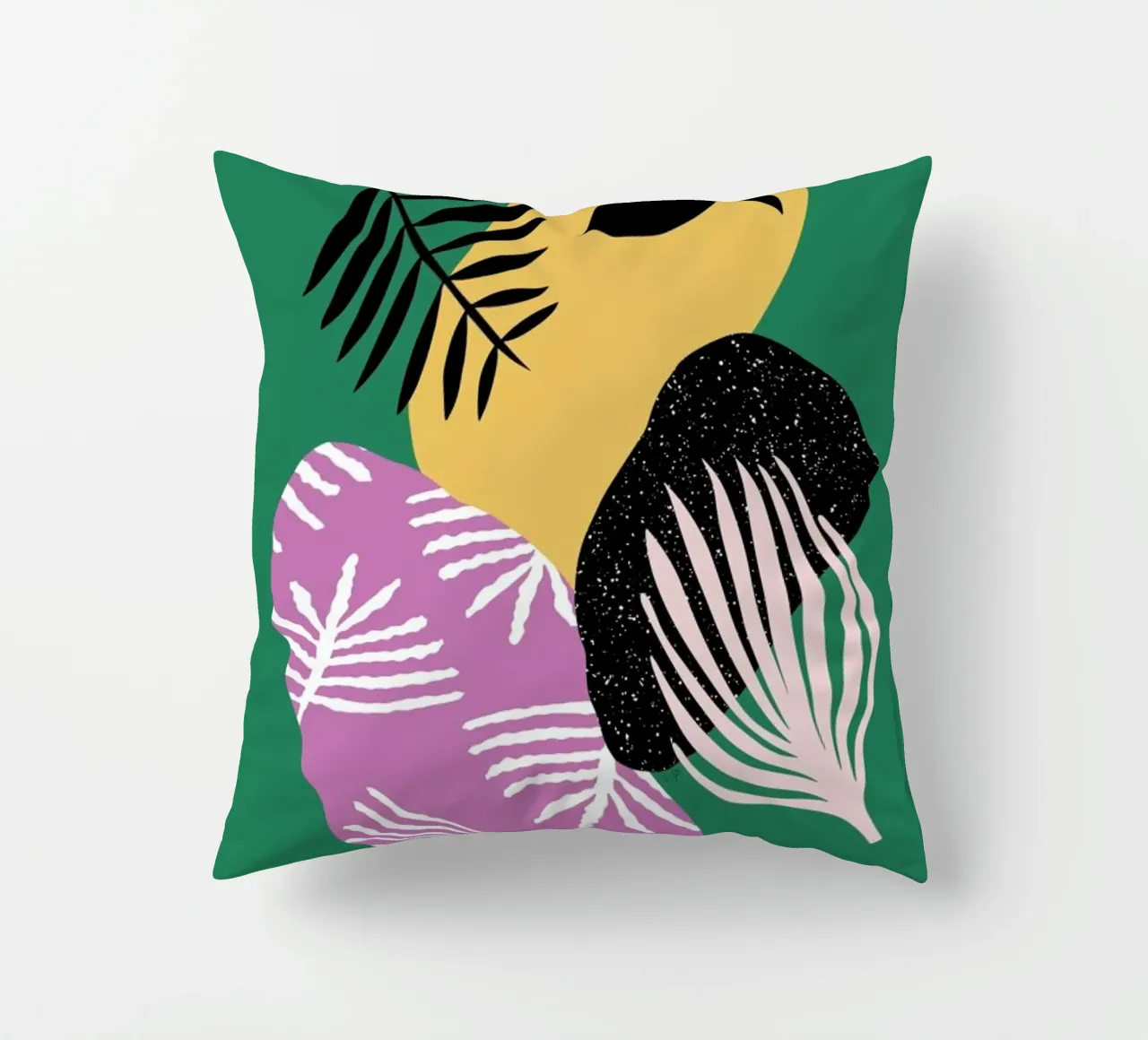 Tropical Bird in Green cuscino da Linda Gobeta