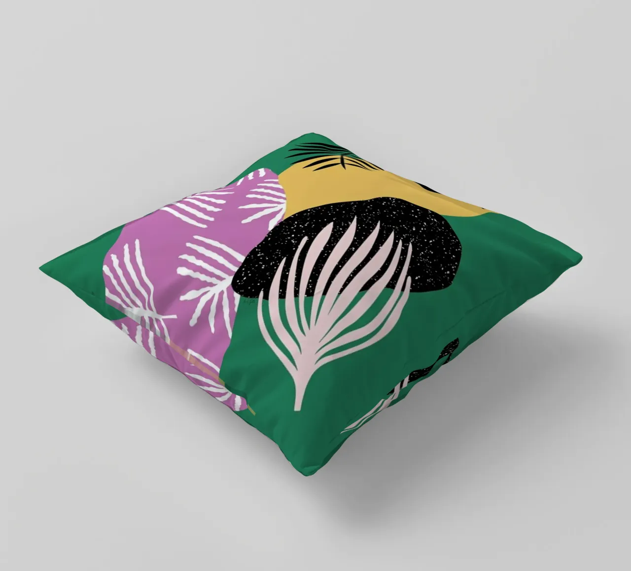 Tropical Bird in Green cuscino da Linda Gobeta