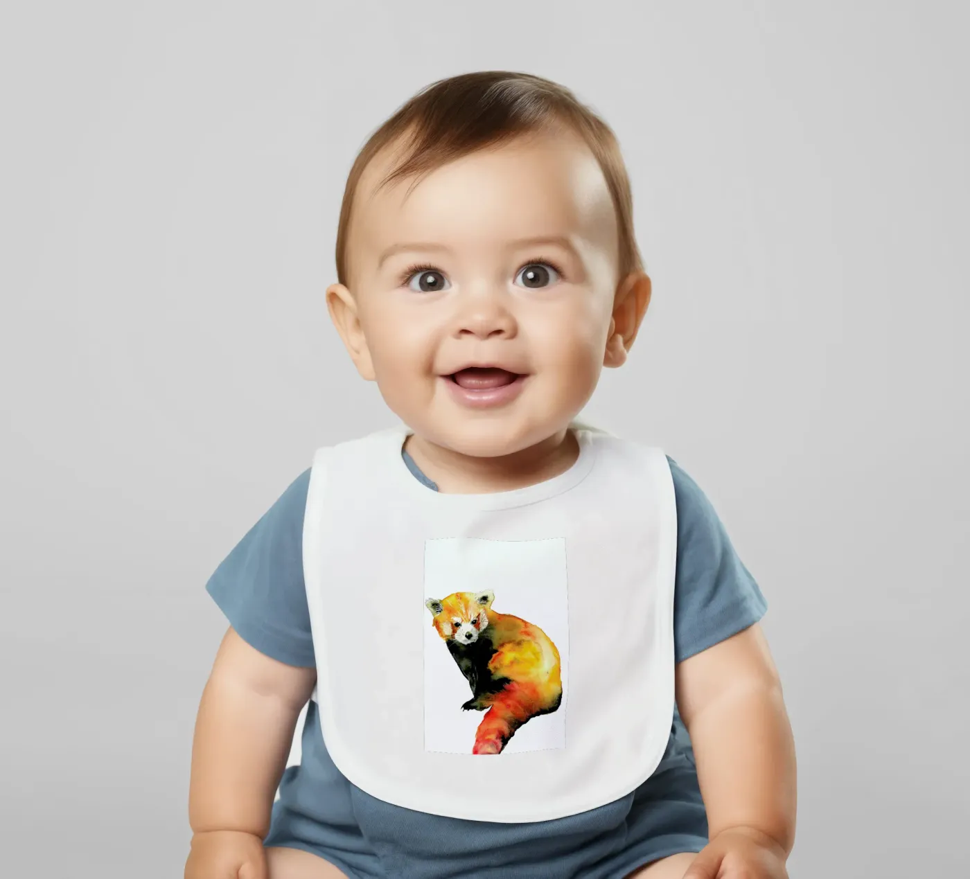 Red Panda Babylätzchen von Larissa van der Laan