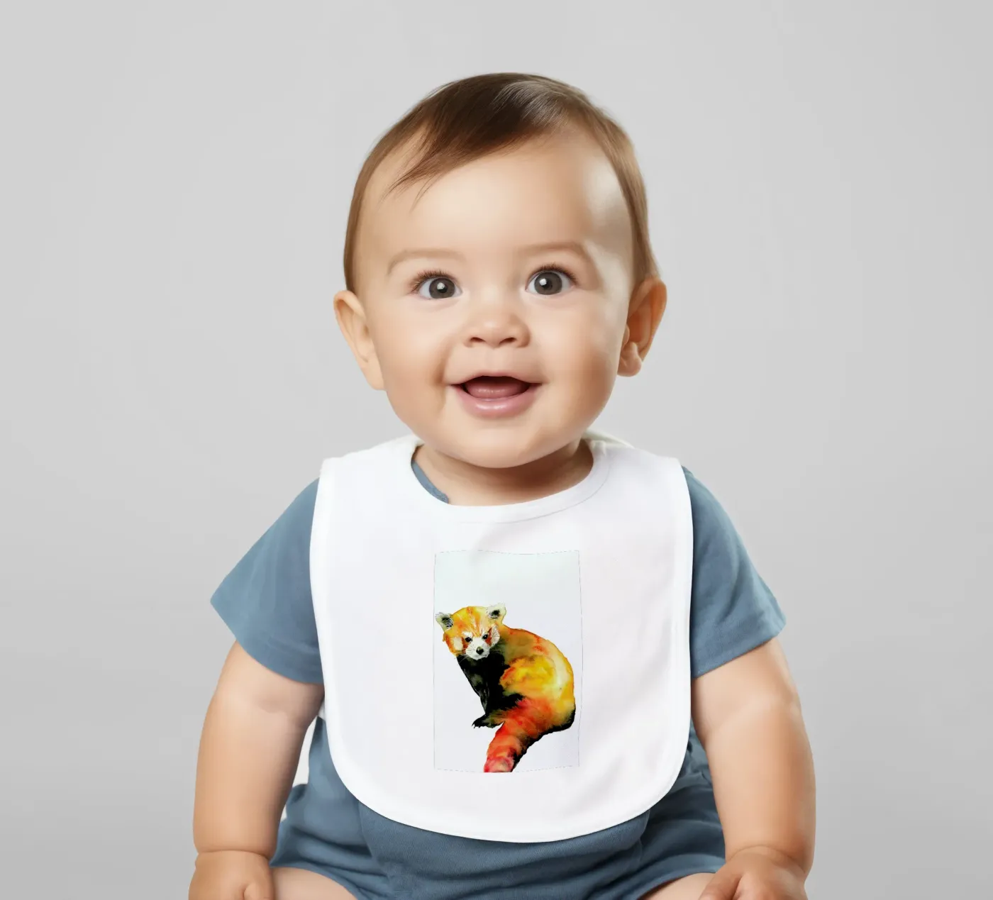 Red Panda Babylätzchen von Larissa van der Laan