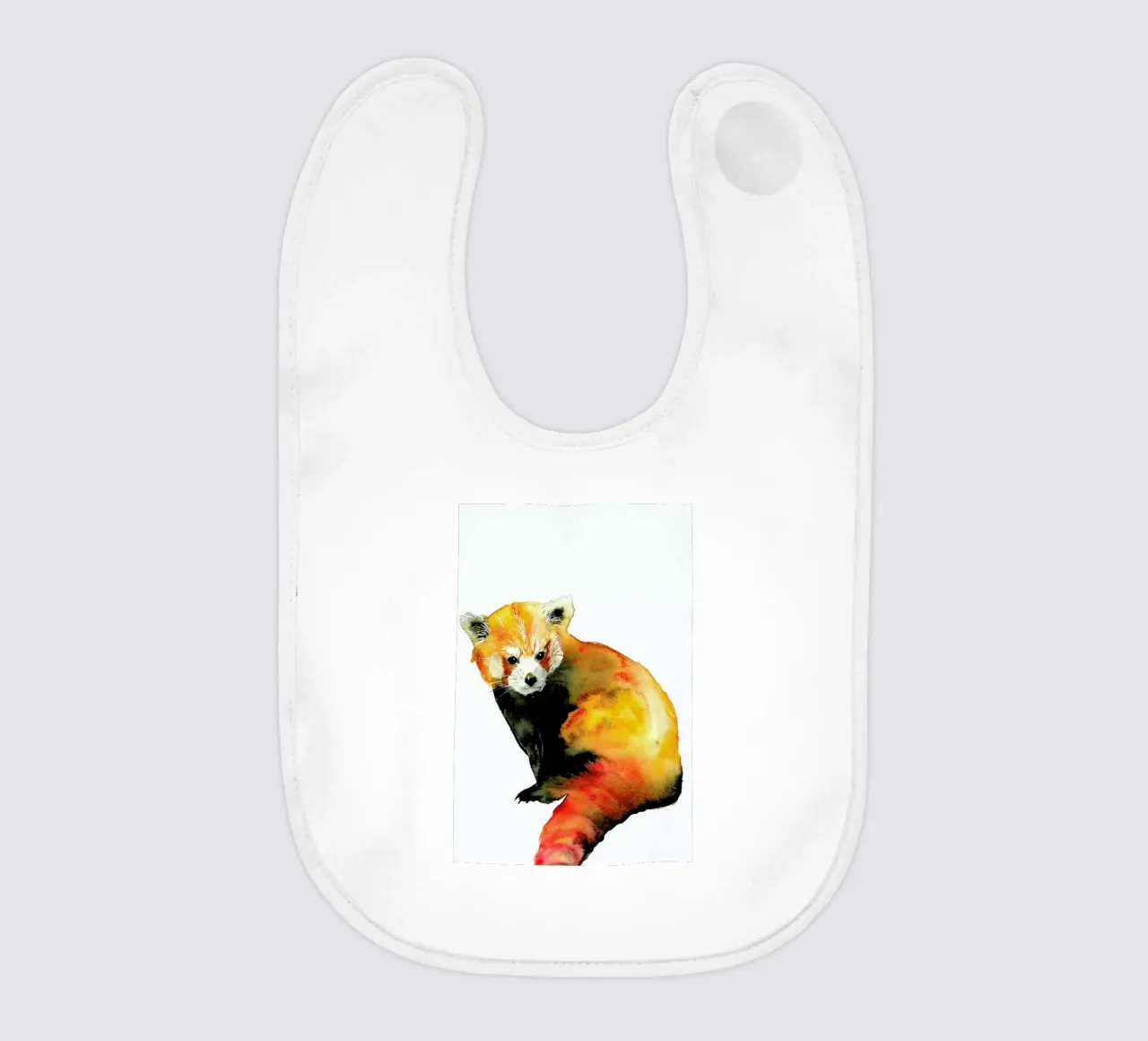 Red Panda baby bib by Larissa van der Laan