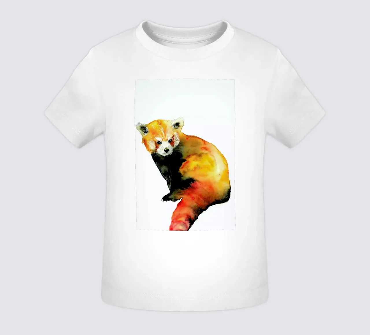 Red Panda baby t-shirt by Larissa van der Laan