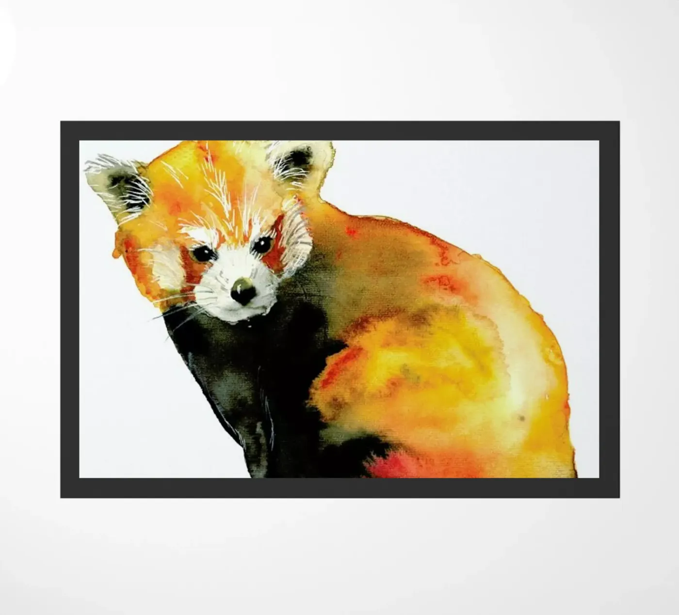 Red Panda Fußmatte von Larissa van der Laan