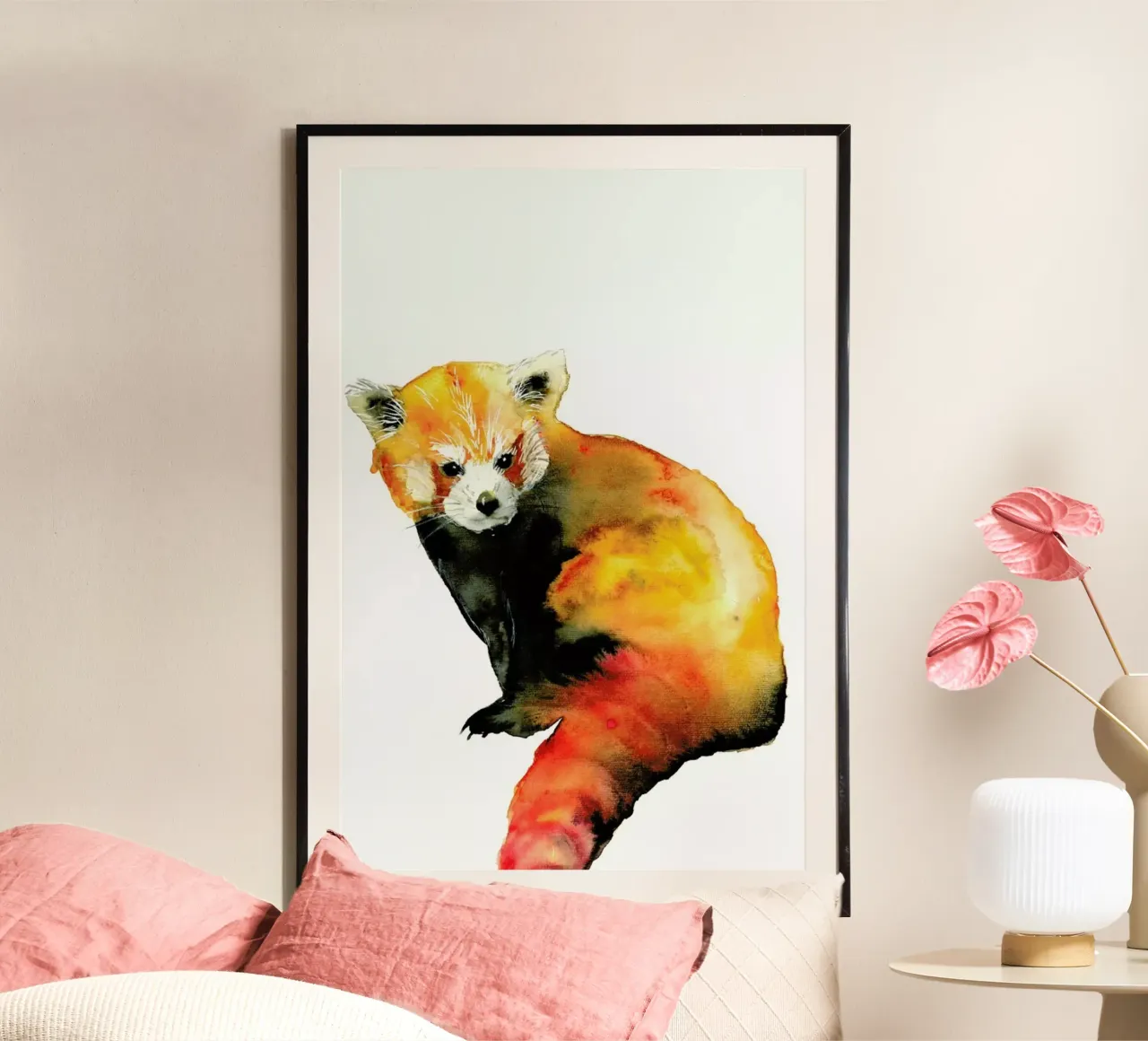 Red Panda poster by Larissa van der Laan