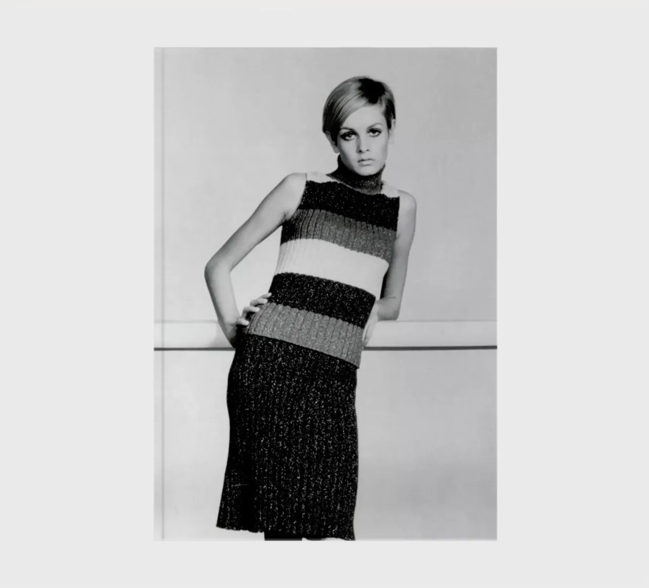 Twiggy in a knitted suit notebook by Gallery Print and Art Limited